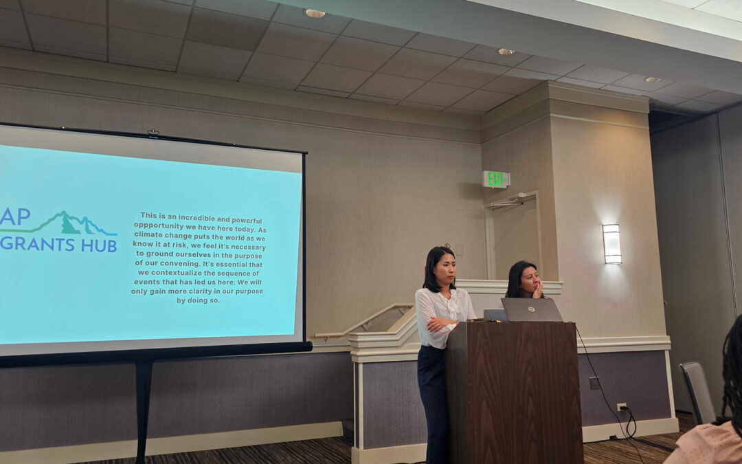 Global Council members Jenny and Esther present to JSI