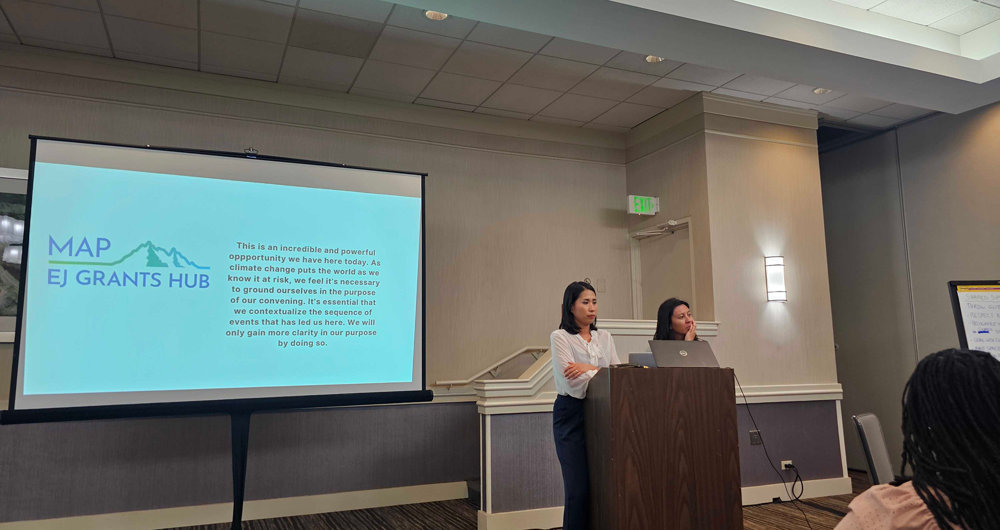 Global Council members Jenny and Esther present to JSI