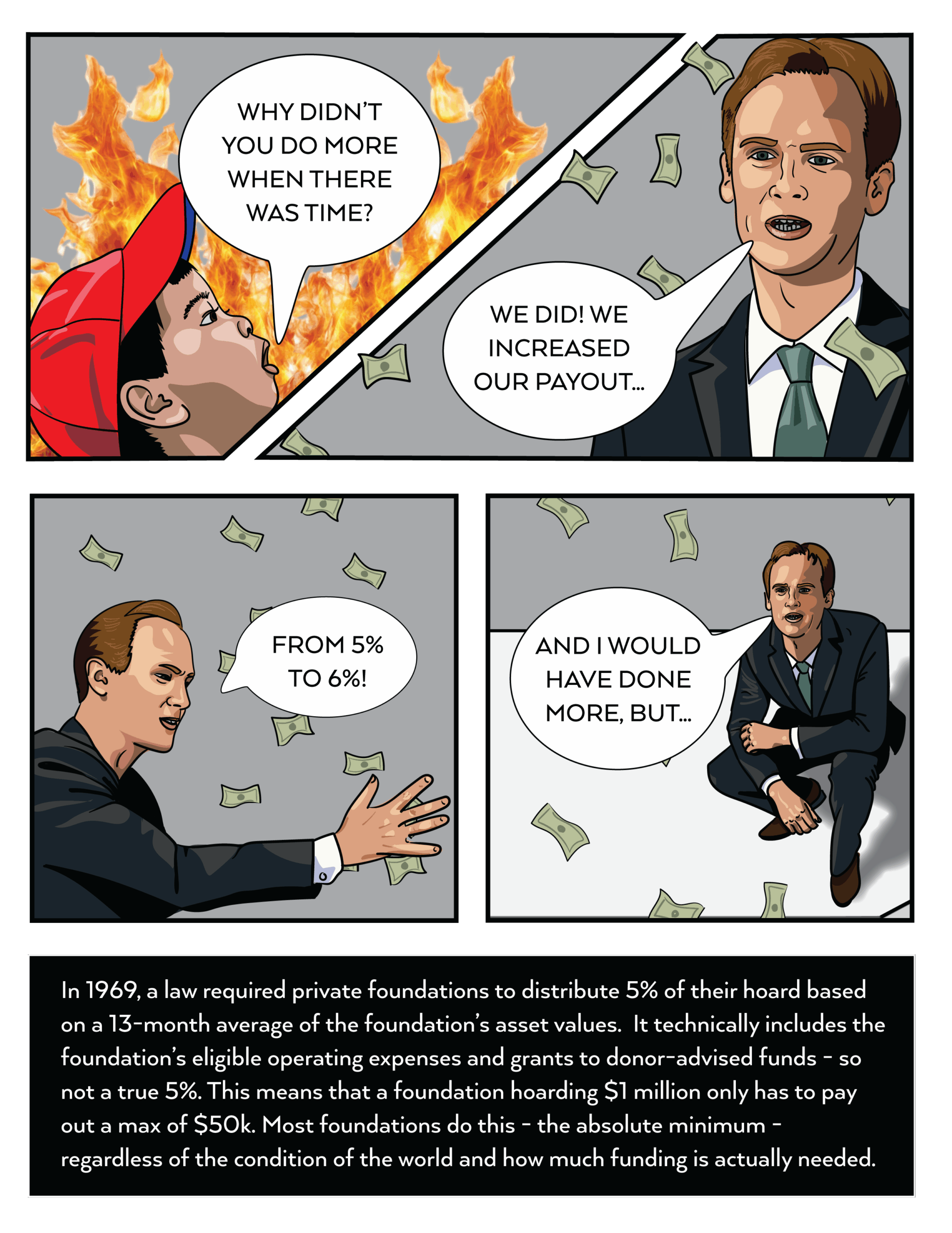 Middle five cells of the educomic "I would have done more, but..." See the text version linked at the top