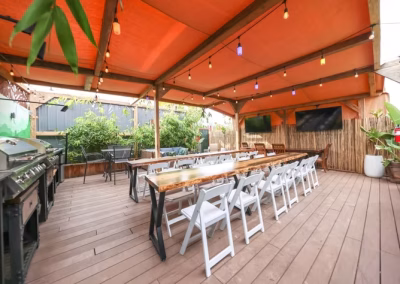 An outside classroom area