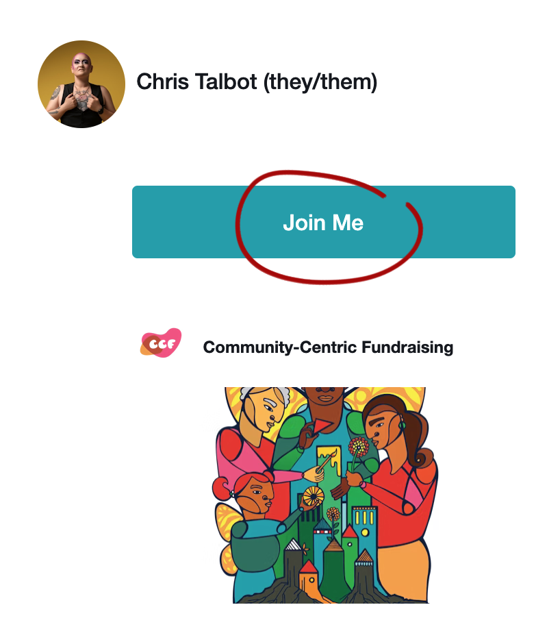 The remainder of the email with the "Join Me" button circled in red.